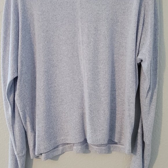 Womens Verve Ami Light Blue Long Sleeve Top with Silver Button Accents - Picture 5 of 5